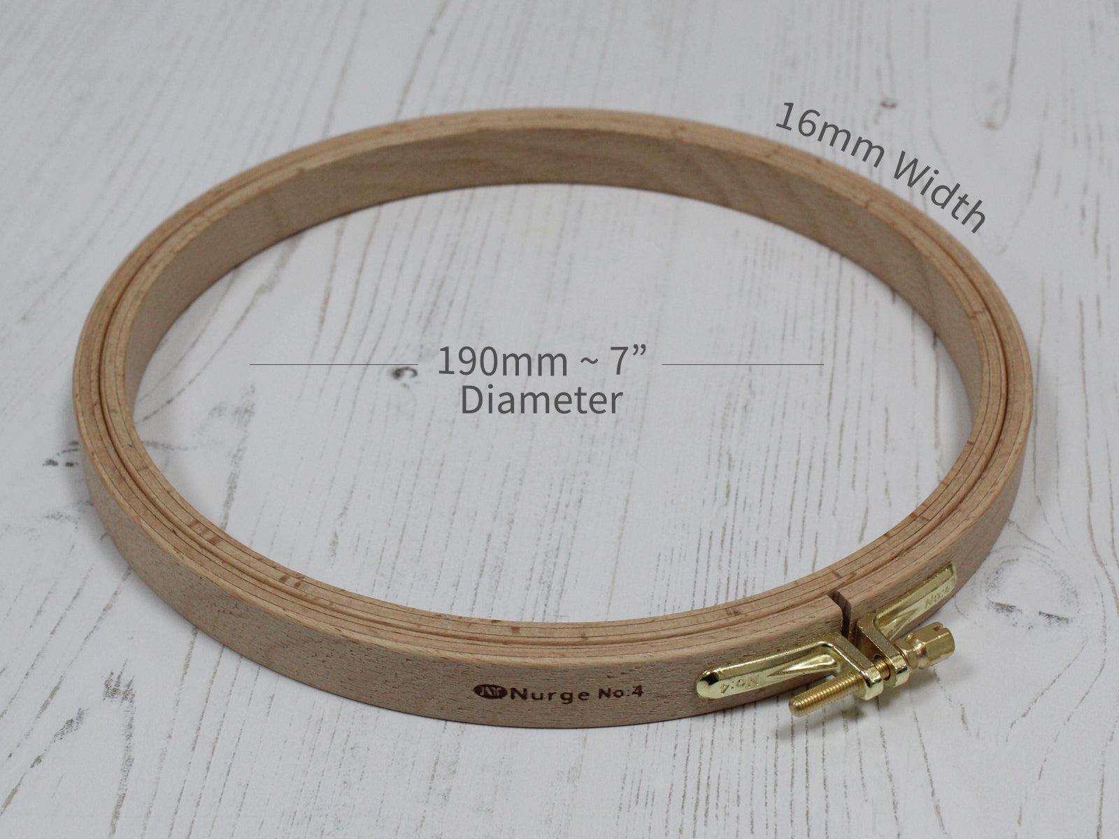 Wooden Embroidery Hoops 16mm Depth