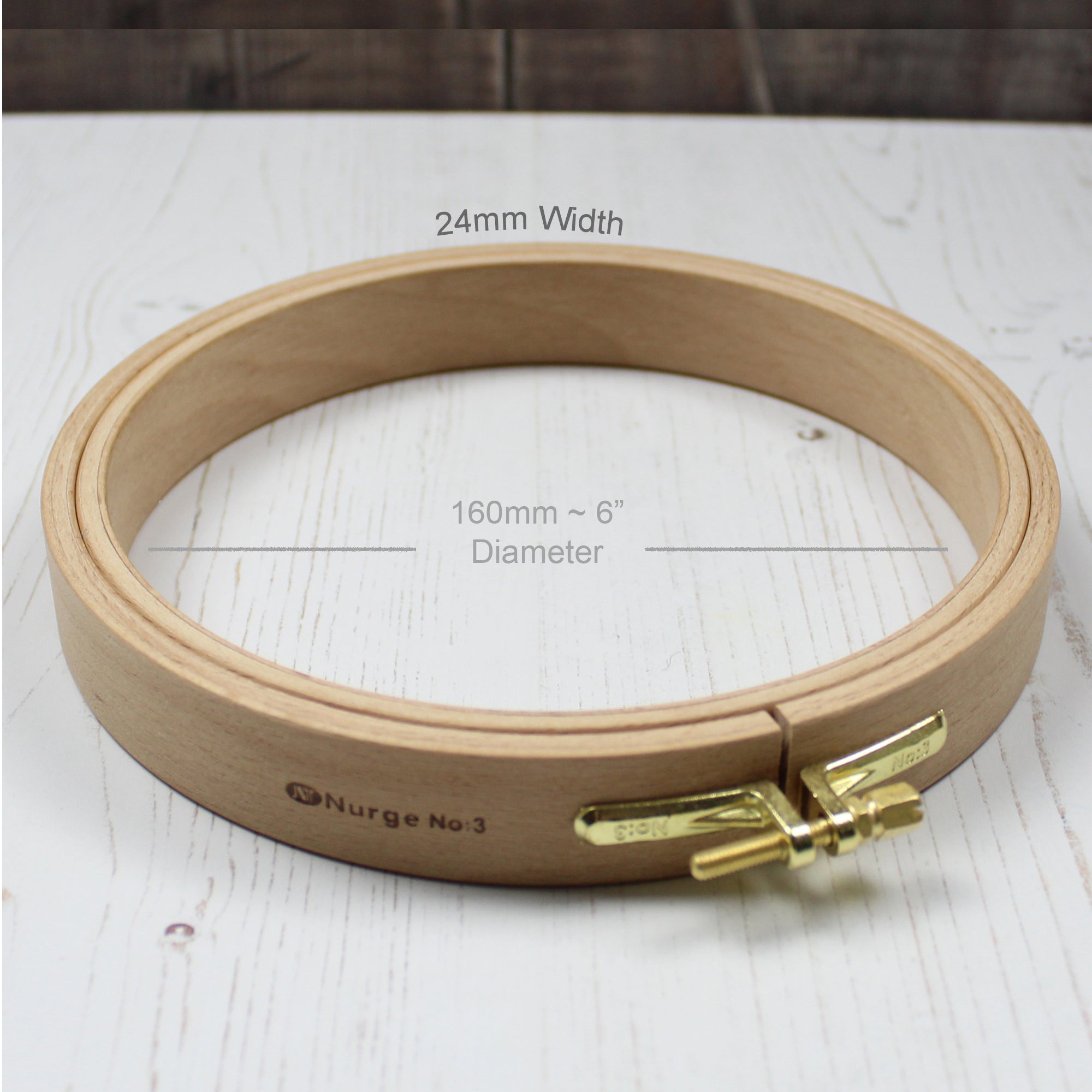Wooden Embroidery Hoops 24mm Depth
