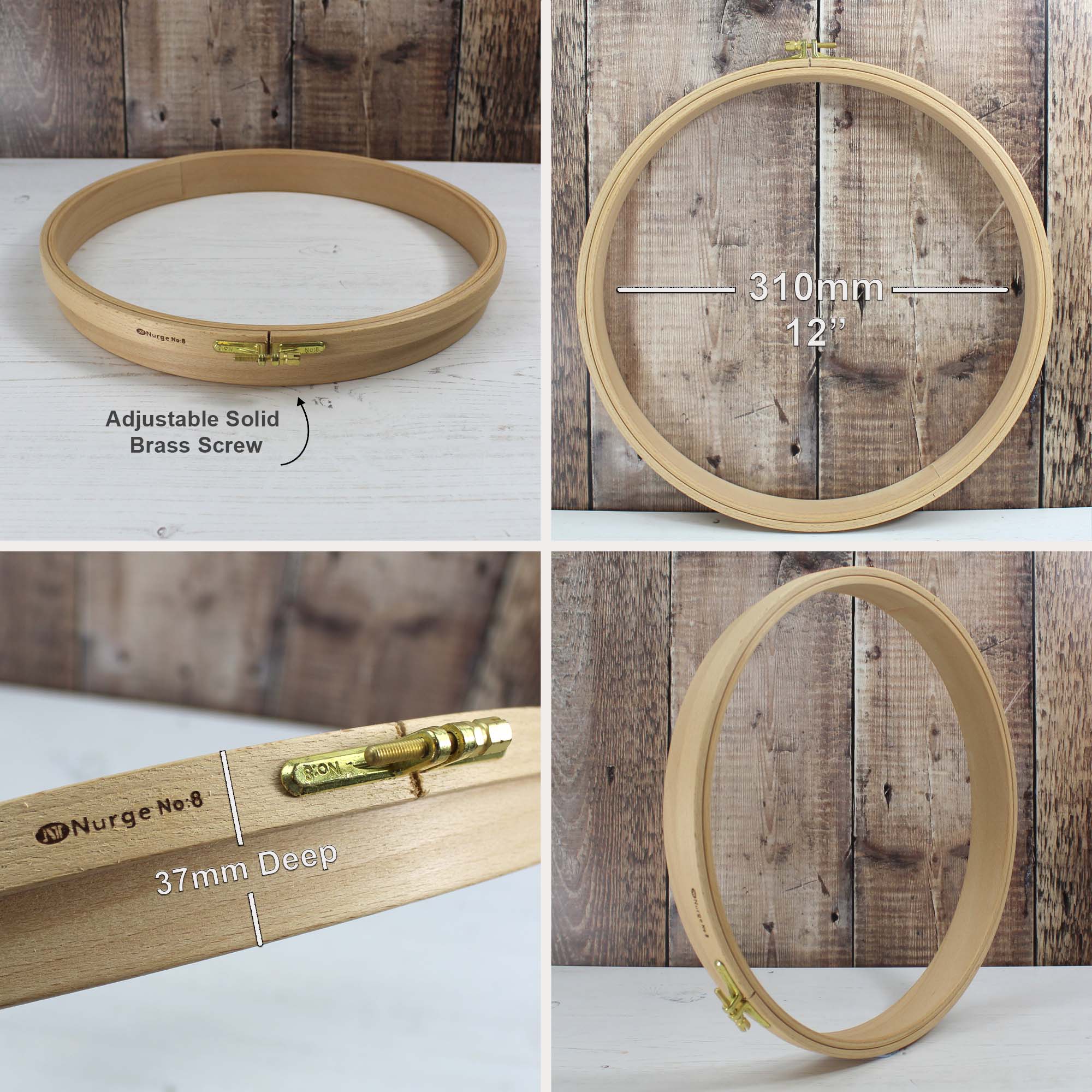 Wooden Punch Embroidery Hoops