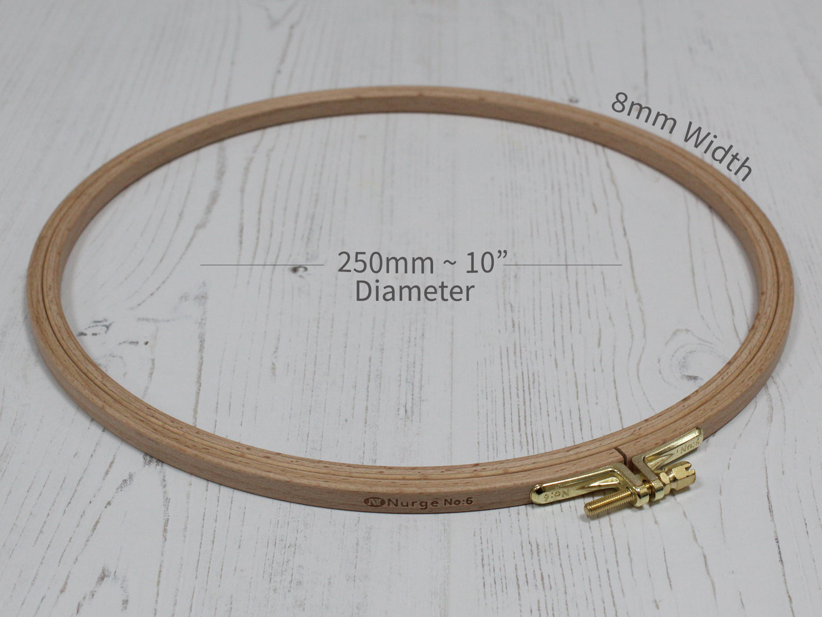 Wooden Embroidery Hoops 8mm Depth