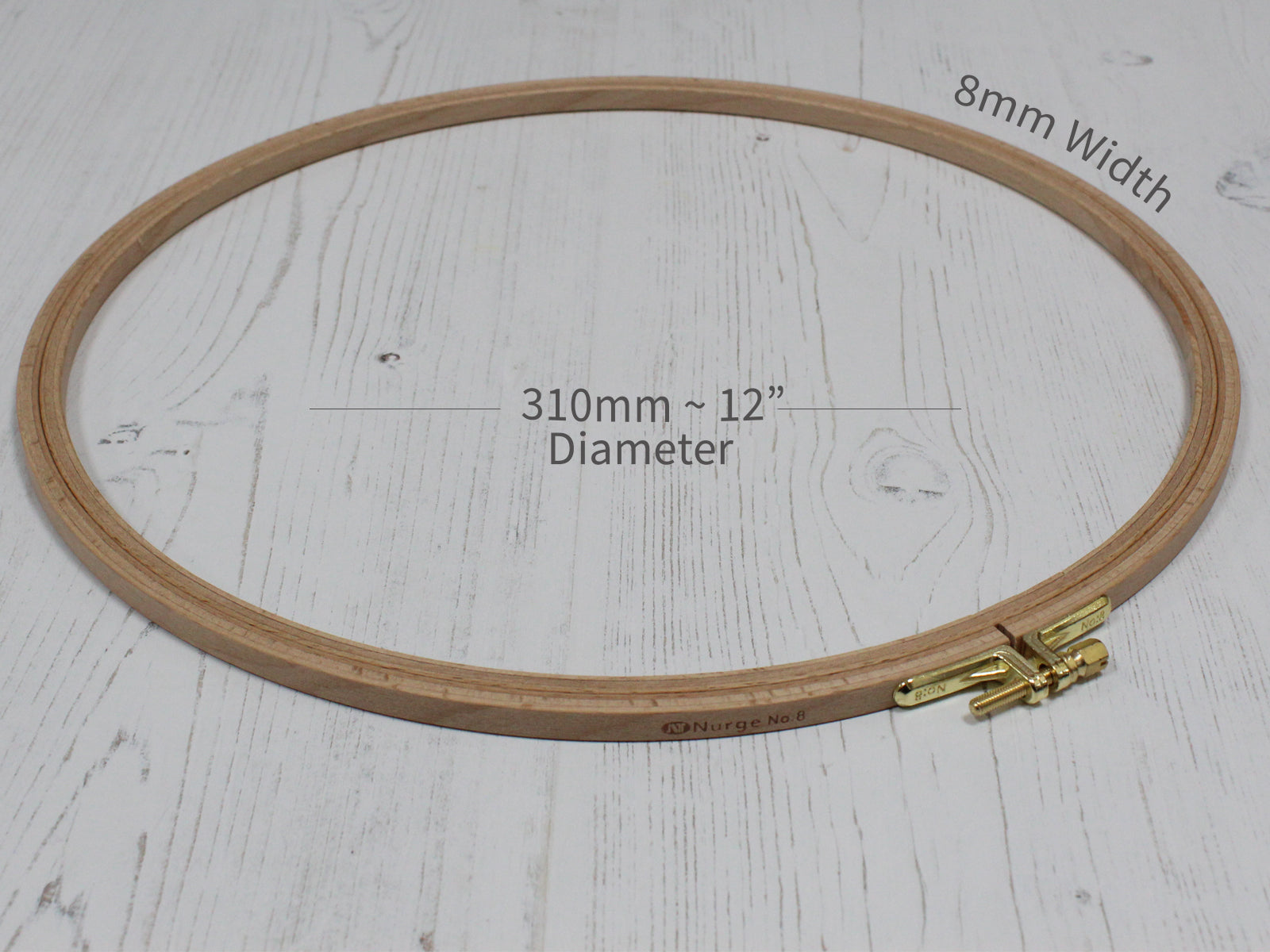 Wooden Embroidery Hoops 8mm Depth