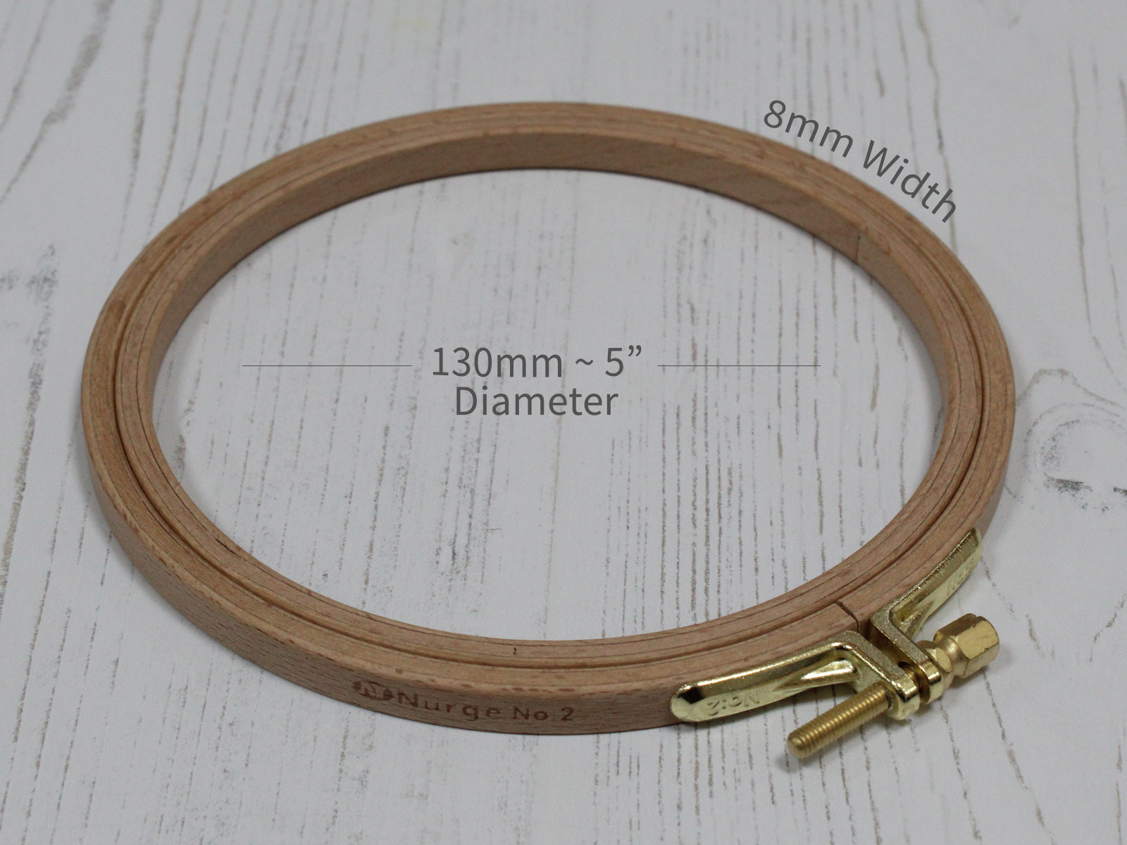 Wooden Embroidery Hoops 8mm Depth