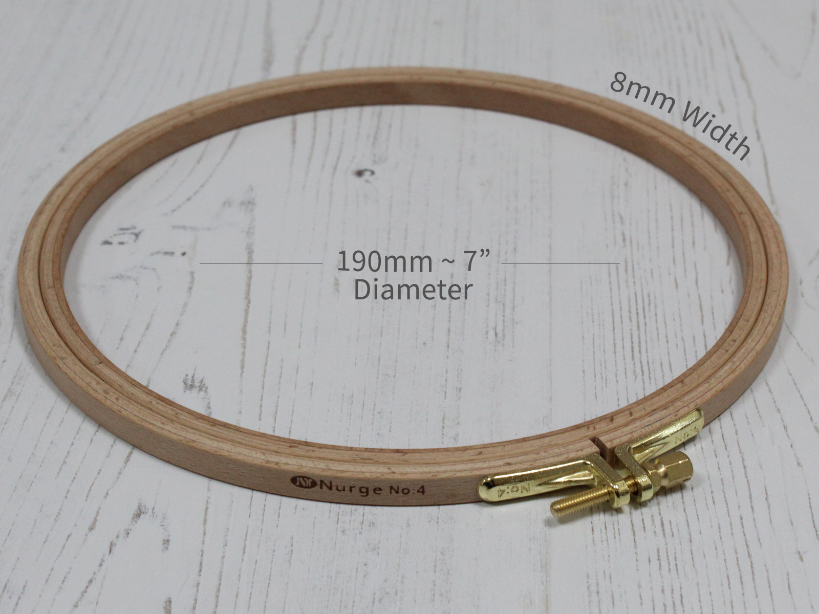 Wooden Embroidery Hoops 8mm Depth