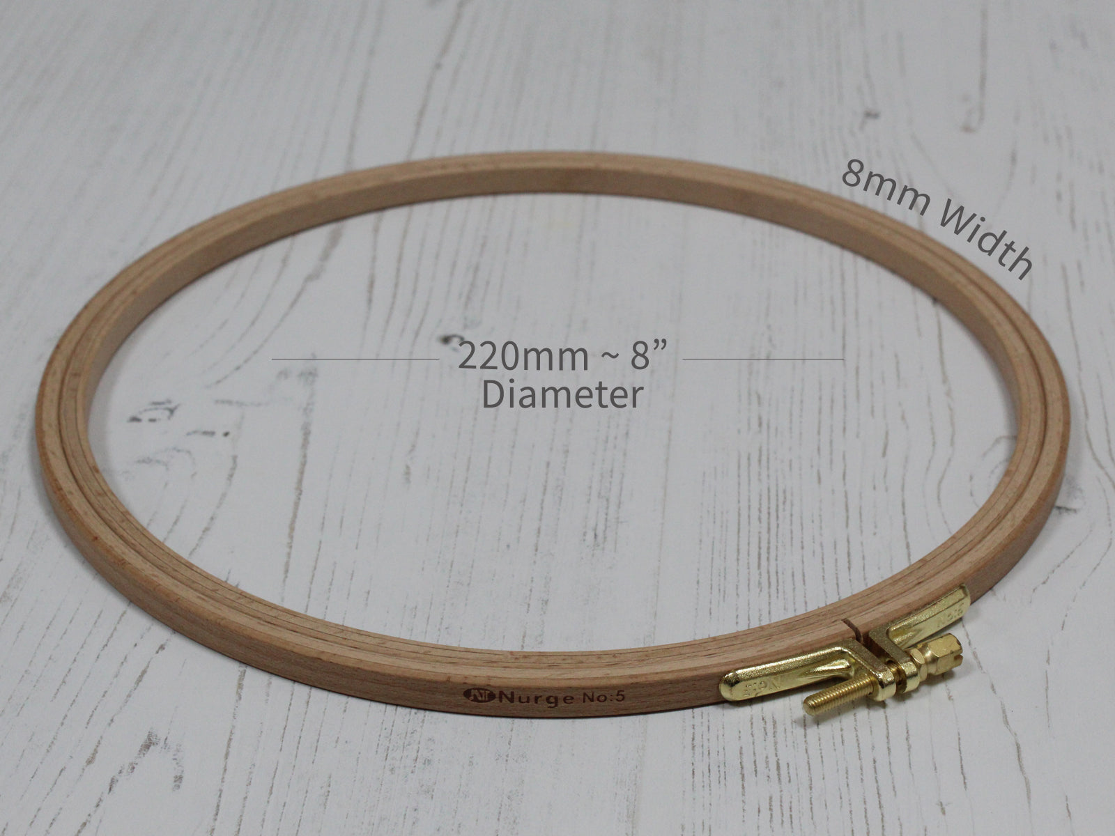Wooden Embroidery Hoops 8mm Depth