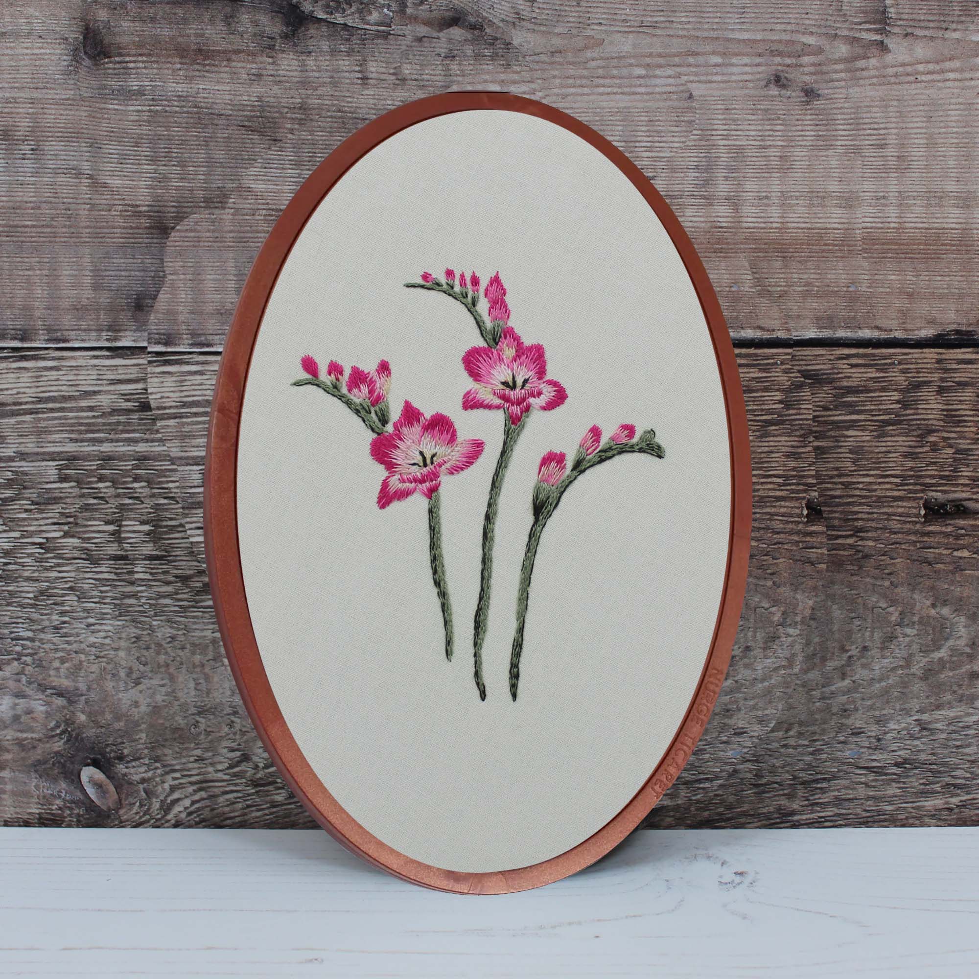 Plastic Wood Effect Oval Embroidery Hoop