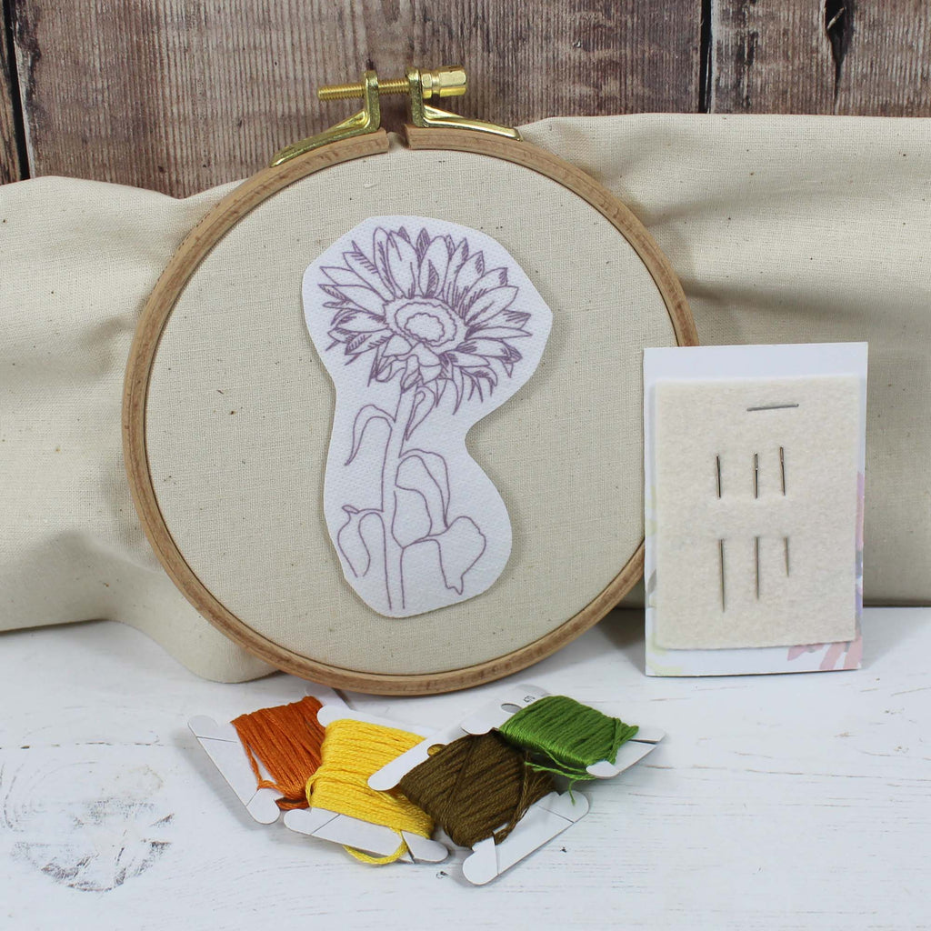 Sunflower Beginner Embroidery Kit