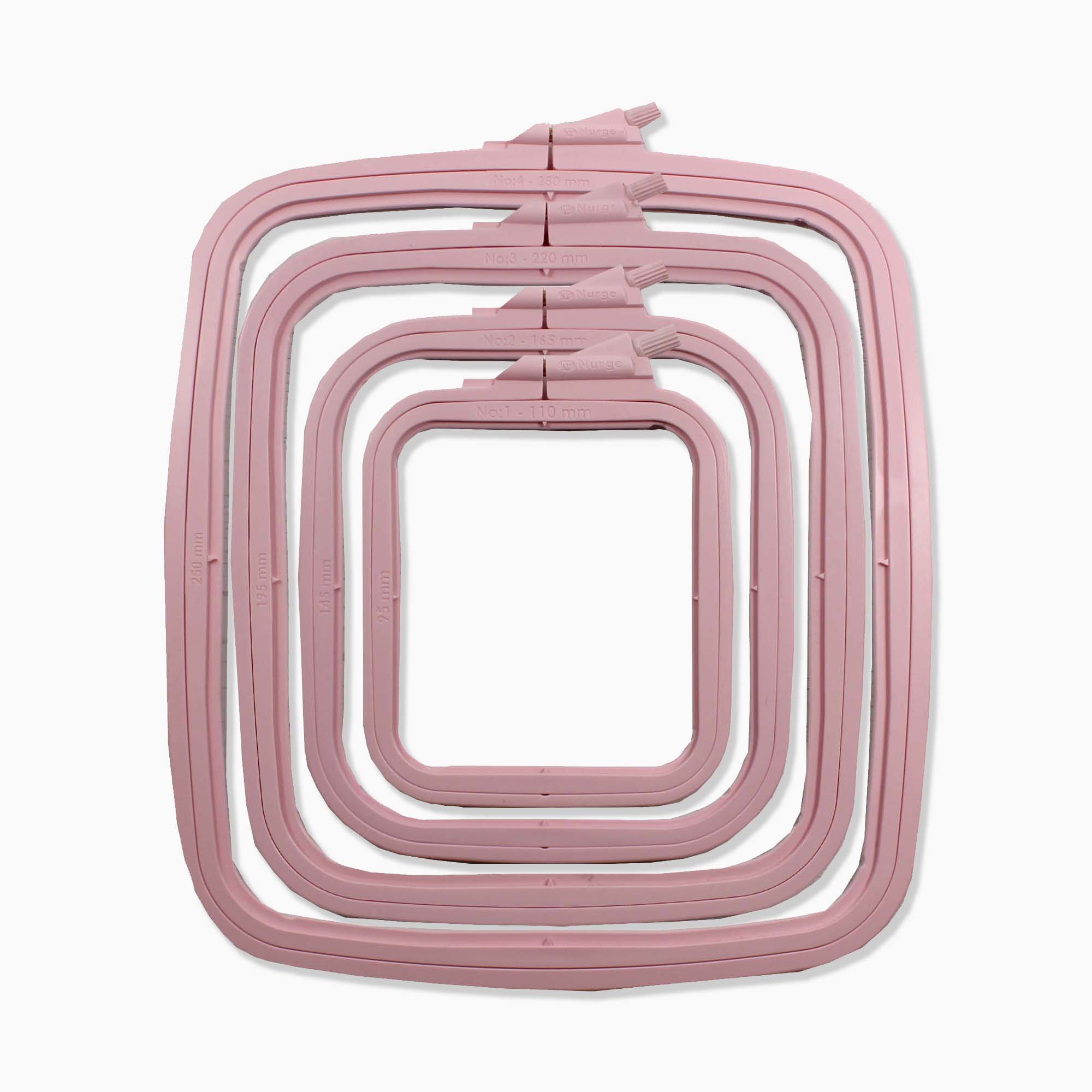 Pink Plastic Rectangular Frames